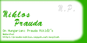 miklos prauda business card